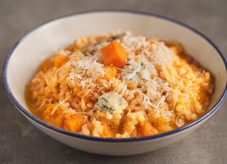 Receta de risotto de calabaza y gorgonzola