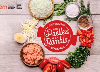 Paellas solidarias en La Rambla de Barcelona